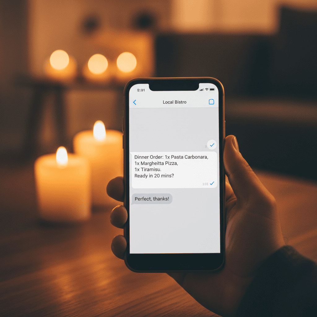 Easy ordering via phone and WhatsApp